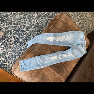 Light denim jeggings, good condition.